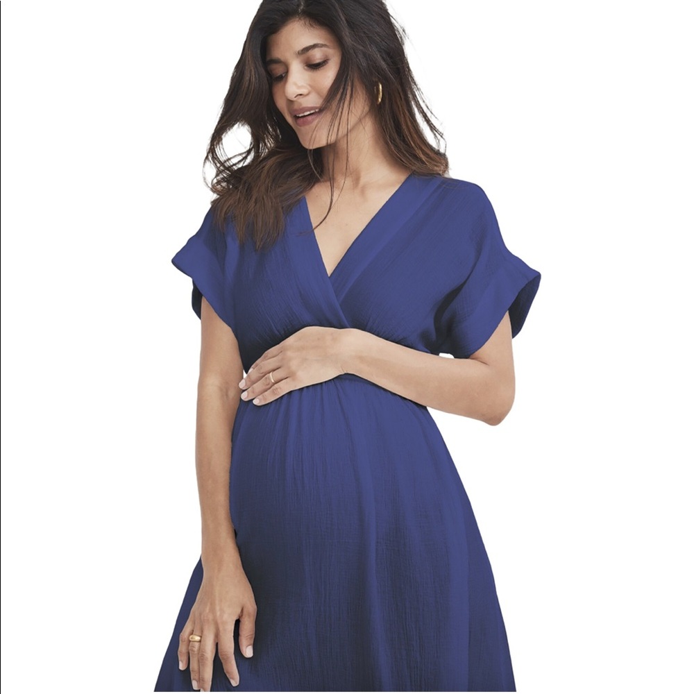 Hatch Maternity Carolina Dress, Navy, Size 2 (Medium-ish)
